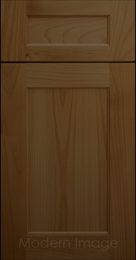 Close-up of our  Carlsbad II Shaker style cabinets with a Cognac stain.